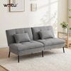 Woltu Schlafsofa, 2-Sitzer-Schlafsofa rutschfest mit 2 Kissen Verstellbarer Rückenlehne Bild 2