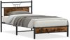 vidaXL Bettgestell ohne Matratze Räuchereiche 100x190 cm Holzwerkstoff 4106884 Bild 2