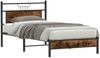 vidaXL Bettgestell ohne Matratze Räuchereiche 100x190 cm Holzwerkstoff 4106884 Bild 3