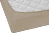 biberna Feinjersey-Spannbetttuch, 100 % Baumwolle, taupe, 1x 180x200 cm - 200x200 cm Bild 2