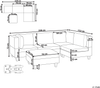 Beliani 'Unstad' Sofa, Grün, Stoff, 72 x 152 x 228 cm, mit Ottomane, Links Bild 2
