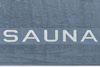 Castejo Saunatuch Saunatuch mit Webbordüre u. Schriftzug extra lang, extra lang, voluminös, flauschig, mit Einstickung Sauna Bild 2