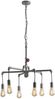 LED Kronleuchter 6-flammig Grau Antik, Wasserrohr Industrial, Ø 72cm Bild 2