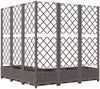 vidaXL Pflanzkübel mit Rankgitter Braun 120x120x121,5 cm PP 318266 Bild 3