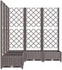 vidaXL Pflanzkübel mit Rankgitter Braun 120x120x121,5 cm PP 318266 Bild 5