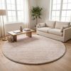 Gabbeh Teppich - Softy - Uni 150 x 150 cm - silber - rund Bild 2