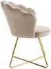 Vente-unique - FIORI Stuhl SamtStoff Beige - B 64 cm x H 85,5 cm x L 69 cm Bild 5