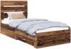vidaXL Bettrahmen mit Schubladen Altholz 100 x 200 cm Holzwerkstoff 3412010 Bild 2