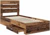 vidaXL Bettrahmen mit Schubladen Altholz 100 x 200 cm Holzwerkstoff 3412010 Bild 5