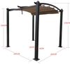 Premium Alu Gartenpavillon GISEH 3x3 m Pavillon Pergola mit Dach in beige Bild 2