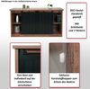 Sideboard HWC-K75, Highboard Regal Schrank, Schiebetüre 7 Fächer, Holz-Optik Industrial Metall 84x150x40cm ~ naturfarben Bild 2