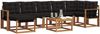 vidaXL Outdoor-Sofagarnitur mit Kissen 8 pcs Natürlich und Schwarz 3368911 Bild 3