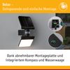 Solar LED Wandfluter Lesla Dämmerungsgesteuerter Bewegungsmelder (IR) IP65 eckig 150x319mm 3000K 12,5W 1000lm 3,7V Anthrazit Kunststoff Bild 3