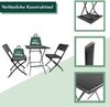 Balkon-Set, Rattan-Optik, 1 Tisch + 2 Stühle klappbar Balkongarnitur Bild 3
