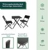 Balkon-Set, Rattan-Optik, 1 Tisch + 2 Stühle klappbar Balkongarnitur Bild 5