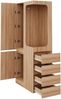 Merax Kleiderschrank 70 x 40 x 170 cm, mit Schubladen und Staufächern, offenem Kleiderbereich, Holzfarbe Bild 5