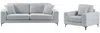Vente-unique - JAMOLO Sofa and armchair set Stoff Grau - B 89 cm x H 82 cm x L 107 cm227 cm Bild 2