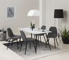 Polsterstuhl >Wilma< (4er-Set) in Grau, Stoff, Stahl - 44,5x84x56cm (BxHxT) Bild 2