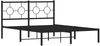 vidaXL Bettgestell mit Kopfteil Metall Schwarz 140x200 cm 376227 Bild 3
