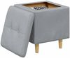 vidaXL Ottoman mit Stauraum Hellgrau 40 x 40 x 45 cm Stoff 876803 Bild 3