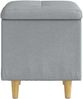 vidaXL Ottoman mit Stauraum Hellgrau 40 x 40 x 45 cm Stoff 876803 Bild 5