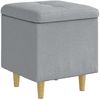 vidaXL Ottoman mit Stauraum Hellgrau 40 x 40 x 45 cm Stoff 876803 Bild 2
