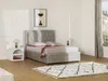 Vente-unique - Polsterbett mit Schubladen - 140 x 190 cm - Samt - beige - LEOPOLD Bild 3