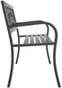 vidaXL Gartenbank Schwarz 120 cm Stahl 366541 Bild 5