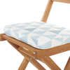 Bistro Set mit Kissen FIJI Holz Blau Bild 5