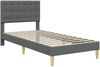 vidaXL Bettgestell mit Matratze Dunkelgrau 90 x 200 cm Stoff 3415089 Bild 4