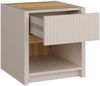 FORTE Nachtkommode Oak Squere, B/H/T 40,6/43/41,7 cm inklusive Beleuchtung, Vollauszug Bild 4