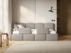Selsey 'Cloudy' Kinderbett 120x200, Kopfteil links, Matratze & Bettkasten, Chenille Hellbraun Bild 2