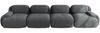 Modulares Ecksofa 75cm×388cm×103cm aus Cordstoff – rahmenlos, ohne Montage, in Grau Bild 5