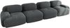 Modulares Ecksofa 75cm×388cm×103cm aus Cordstoff – rahmenlos, ohne Montage, in Grau Bild 4
