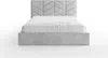 Vente-unique - JUSTANI Bett Stoff Grau - B 213 cm x H 106 cm x L 190 cm Bild 5