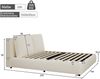 Merax Polsterbett, Doppelbett, 180*200cm, Bett mit Lattenrost und gepolstertes Kopfteil, Beige Bouclé Bild 4