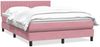 vidaXL Boxspringbett mit Matratze Rosa 140x220 cm Samt 3316454 Bild 1