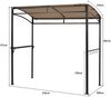 Grillpavillon Wetterfest Metallrahmen mit Regal & Haken 216 x 134 x 211 cm Braun Bild 3