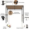 Grillpavillon Wetterfest Metallrahmen mit Regal & Haken 216 x 134 x 211 cm Braun Bild 5