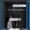 Umkleideschrank Spind BARTEK - 10 Abteile, Etikettenhalter Lüftungsschlitze | Umkleidespind Schließfachschrank Garderobenspind, 172x136x45cm Anthrazit-Blau Bild 4
