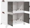 vidaXL Aufbewahrungsbox mit Rädern Stapelbar 2-stöckig 75 L 64x40x76cm 4012368 Bild 5