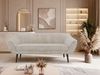 Sofa, Wohnzimmersofa PIRS 3, Skandinavisches Sofa 3-Sitzer, Sofa mit Wellenfederung, schwarze Füße, Breite 180 cm Hoher Sitzkomfort - Beige Cord Bild 3