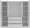Vente-unique - LIZANDRO Wardrobe and walk-in wardrobe Holz, Platte Weiß - B 58 cm x H 200 cm x L 196 cm Bild 4