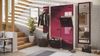 Garderobe Set 117 Kiruna 3 tlg Schuhschrank 8 Klappen 32 Paar Weiss-Brombeer : Weissmatt / Brombeere hochglanz Bild 3