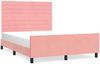 vidaXL Bettgestell mit Kopfteil Rosa 140x190 cm Samt 3125817 Bild 2