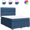 vidaXL Boxspringbett mit Matratze Blau 140x200 cm Stoff 3294004 Bild 2