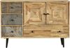 Sideboard KJELL - Holz Braun 79 x 31 x 117,5 cm | Schrank Flur Schlafzimmer Kommode Bild 2