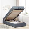 vidaXL Bettgestell mit Matratze 2 pcs Dunkelgrau Samt 3399523 Bild 4