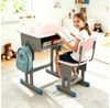 BBG Kinderschreibtisch Höhenverstellbares Kinder Schreibtisch Set mit Stuhl (Ergonomischer Lerntisch 60x40 cm, 4-Stufen Höhenverstellung, Ein Tisch, ein Stuhl), Anti-Rutsch Füße, Schulmöbel für Kinder ab 3 Jahren Bild 2