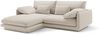 Micadoni Ecksofa Torino 3-Sitzer Links Samt Ecru Bild 2